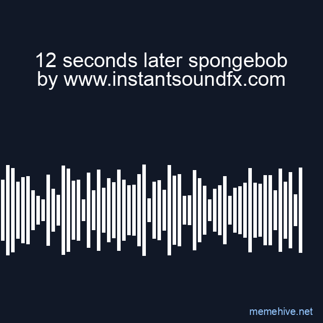 12 seconds later spongebob image