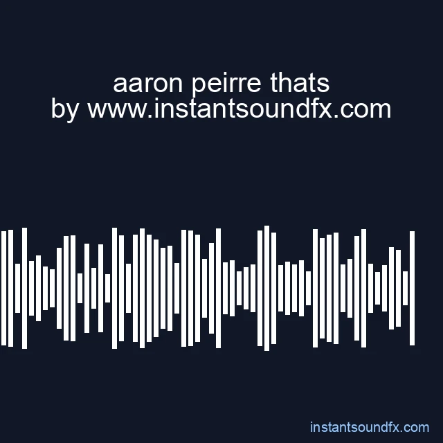 aaron peirre thats image