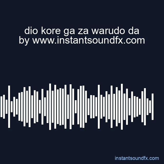 dio kore ga za warudo da image