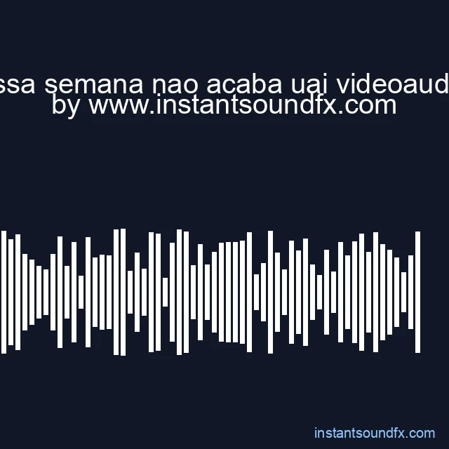 essa semana nao acaba uai videoaudio image