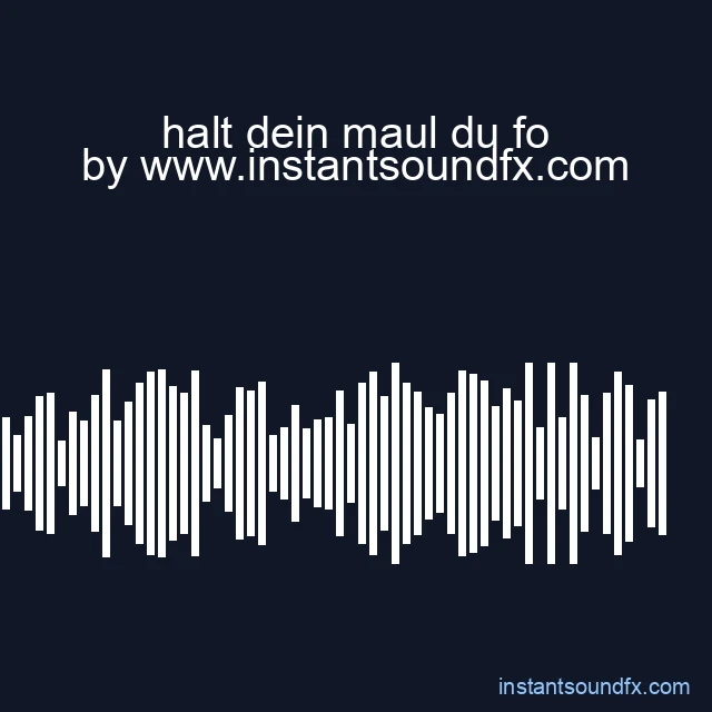 halt dein maul du fo image