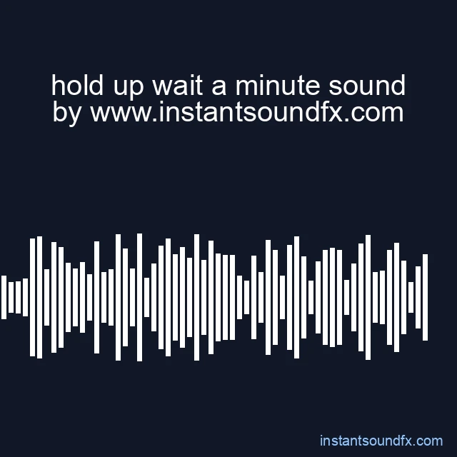 hold up wait a minute sound image