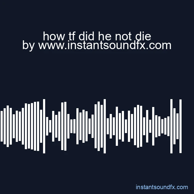 how tf did he not die image