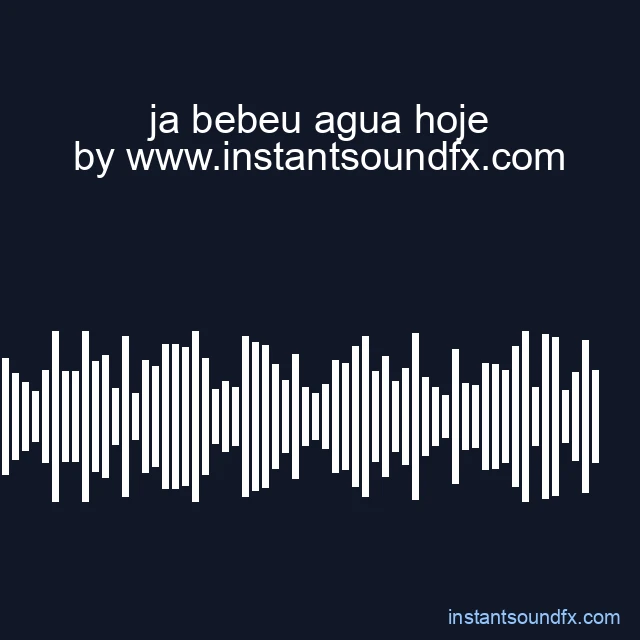 ja bebeu agua hoje image
