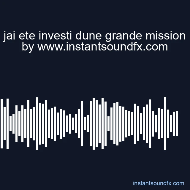 jai ete investi dune grande mission image