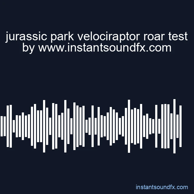 jurassic park velociraptor roar test image