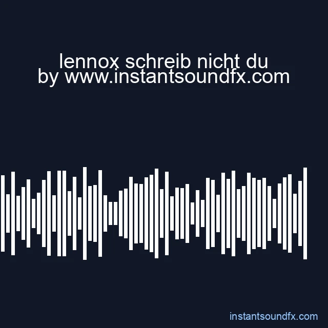 lennox schreib nicht du image