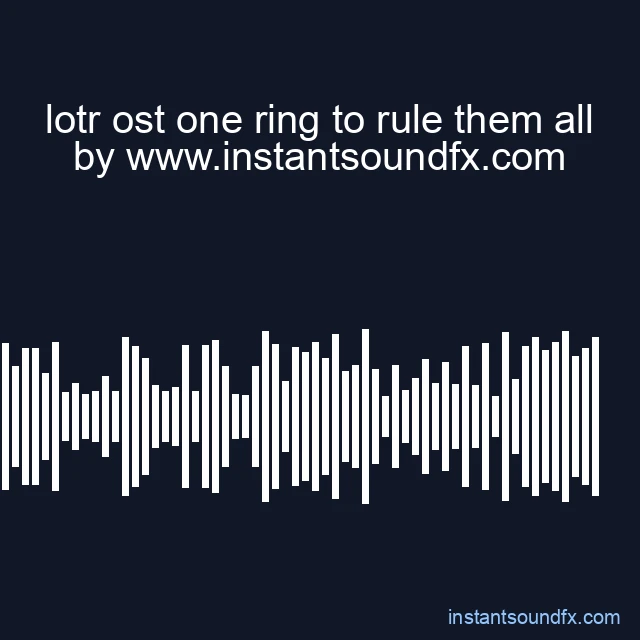 lotr ost one ring to rule them all image