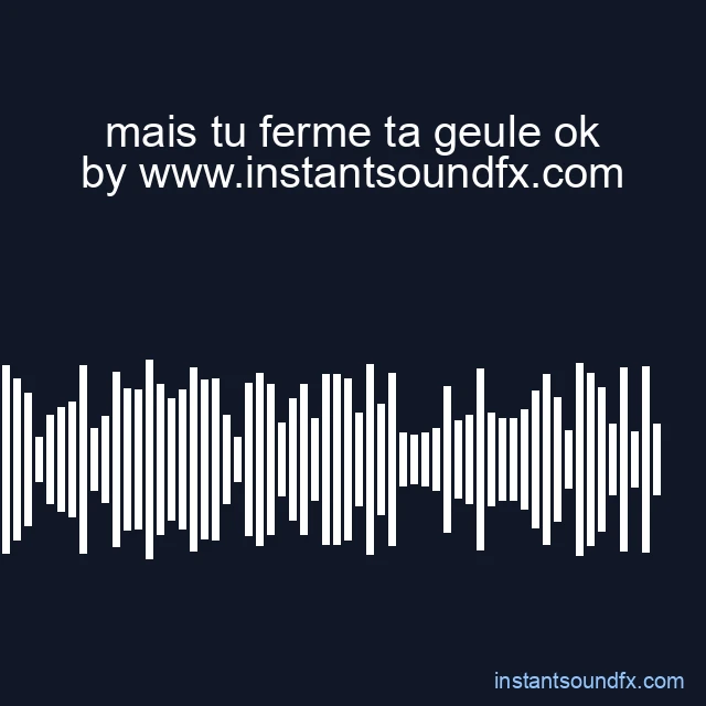 mais tu ferme ta geule ok image