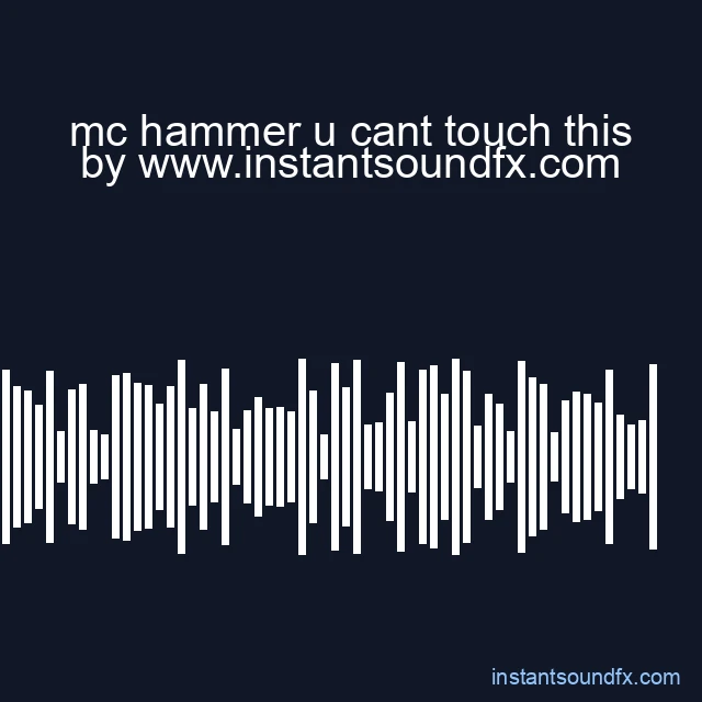 mc hammer u cant touch this image