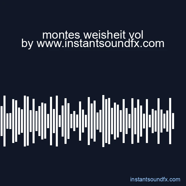 montes weisheit vol image
