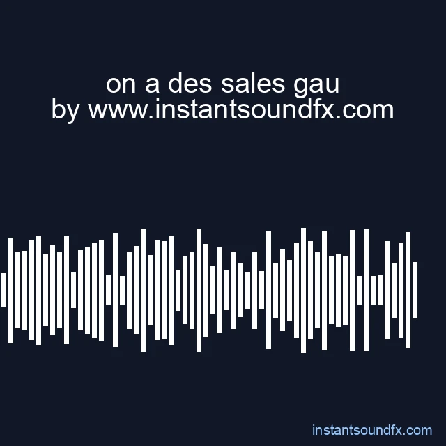on a des sales gau image
