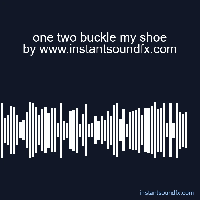 one two buckle my shoe image