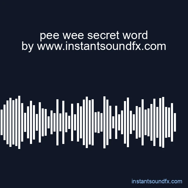 pee wee secret word image