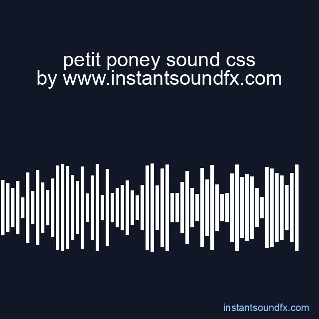 petit poney sound css image