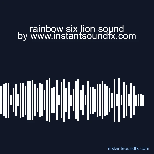 rainbow six lion sound image