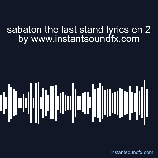 sabaton the last stand lyrics en 2 image