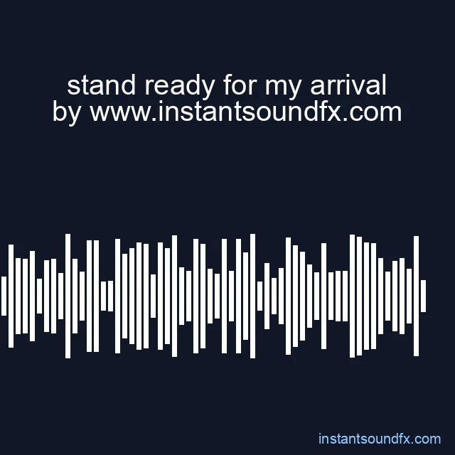 stand ready for my arrival image