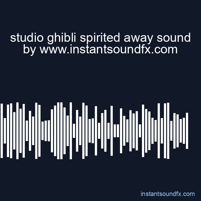 studio ghibli spirited away sound image