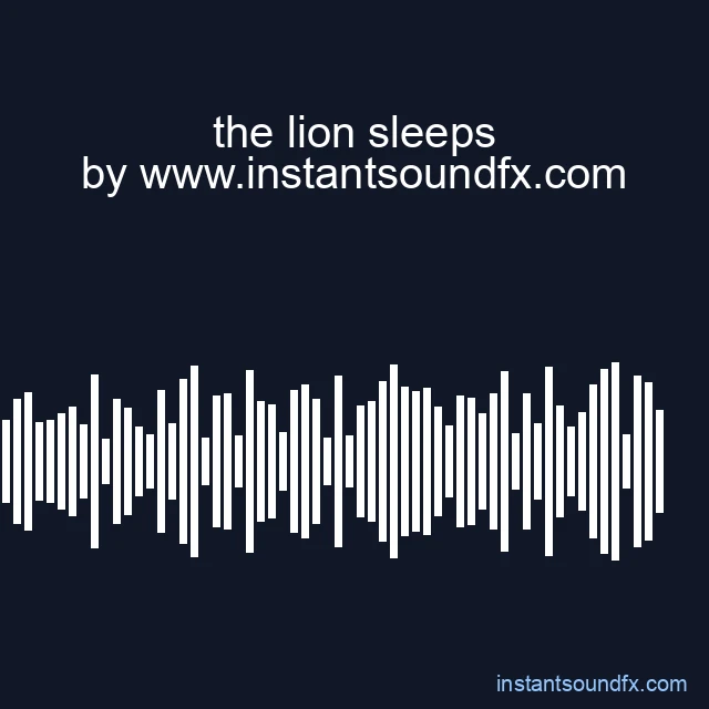 the lion sleeps image