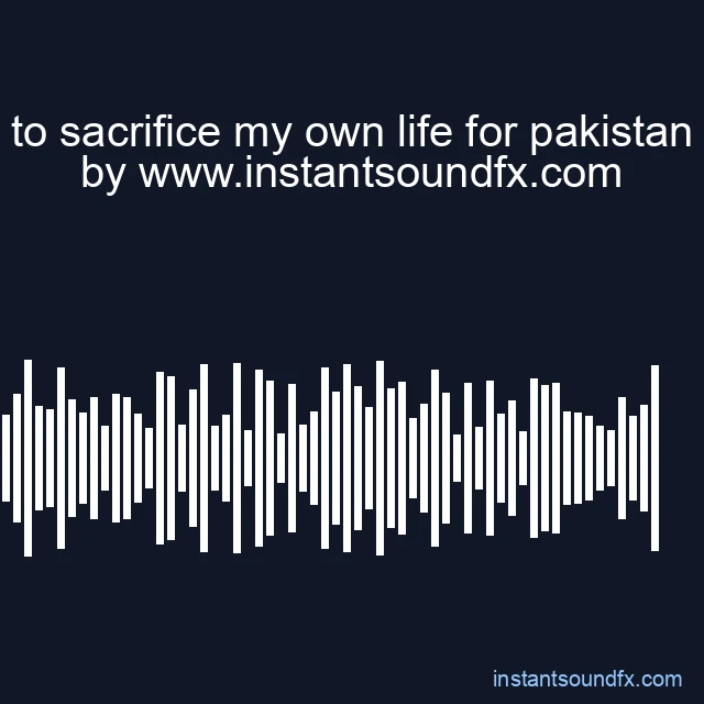 to sacrifice my own life for pakistan image