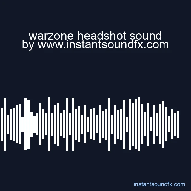 warzone headshot sound image