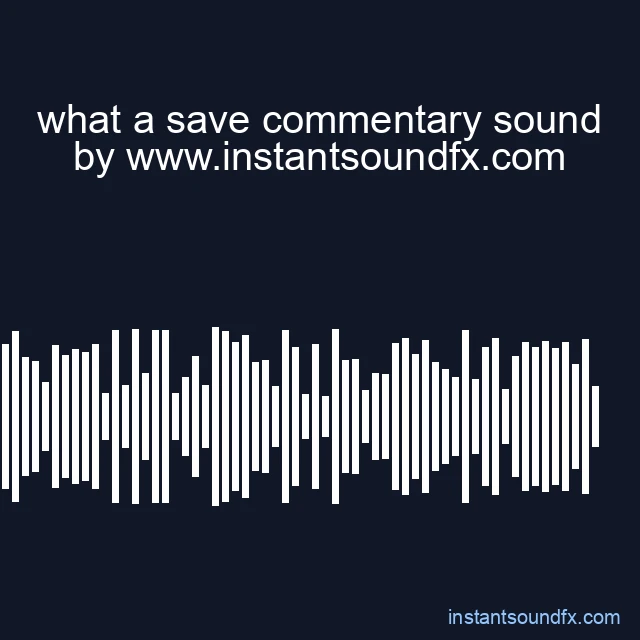 what a save commentary sound image