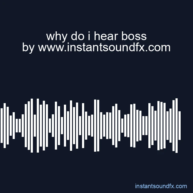 why do i hear boss image