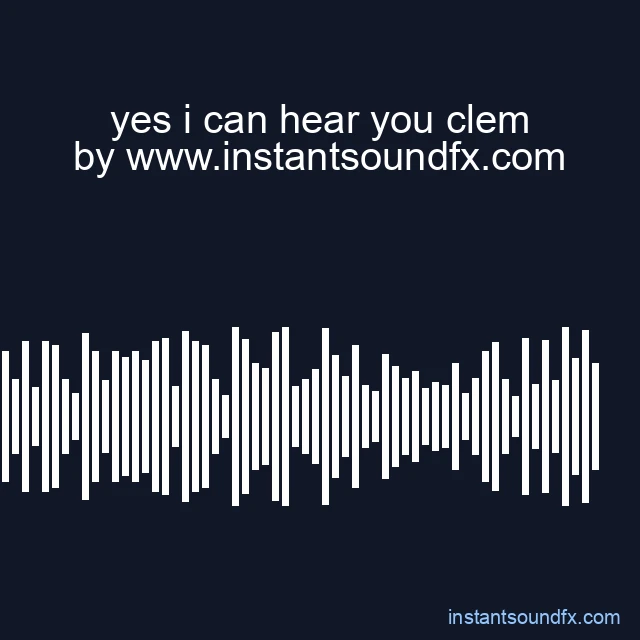 yes i can hear you clem image