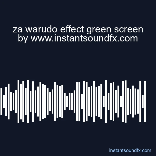 za warudo effect green screen image