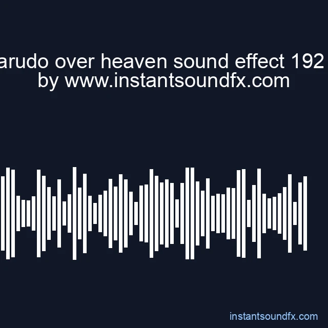 za warudo over heaven sound effect 192 kbps image