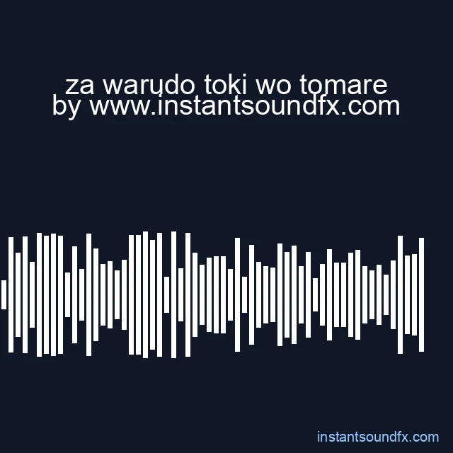za warudo toki wo tomare image