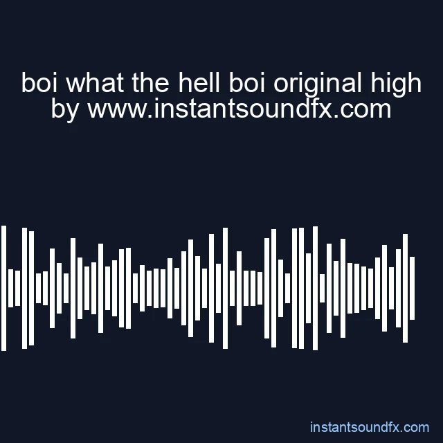 boi what the hell boi original high image