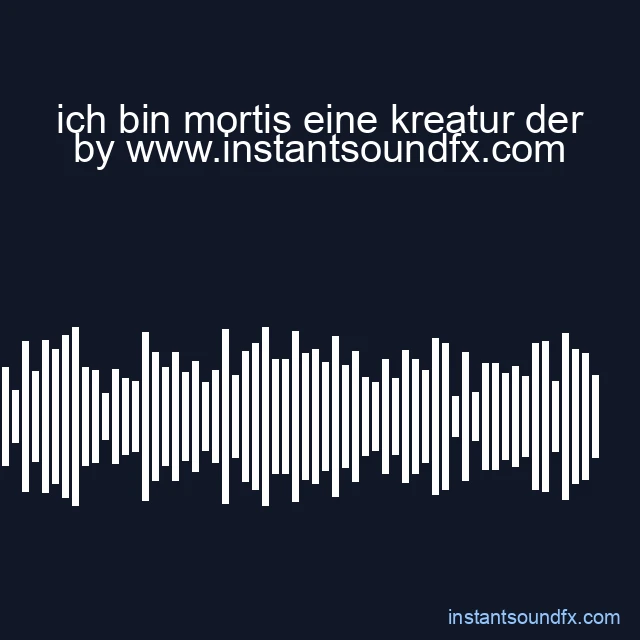ich bin mortis eine kreatur der image